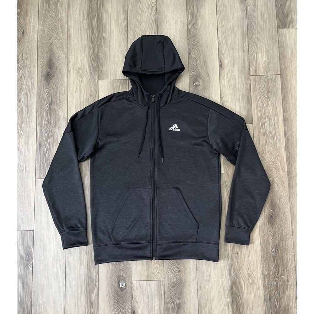 Adidas Full Zip Up Hoodie Hooded Sweatshirt Climawarm Essential Training Sz M